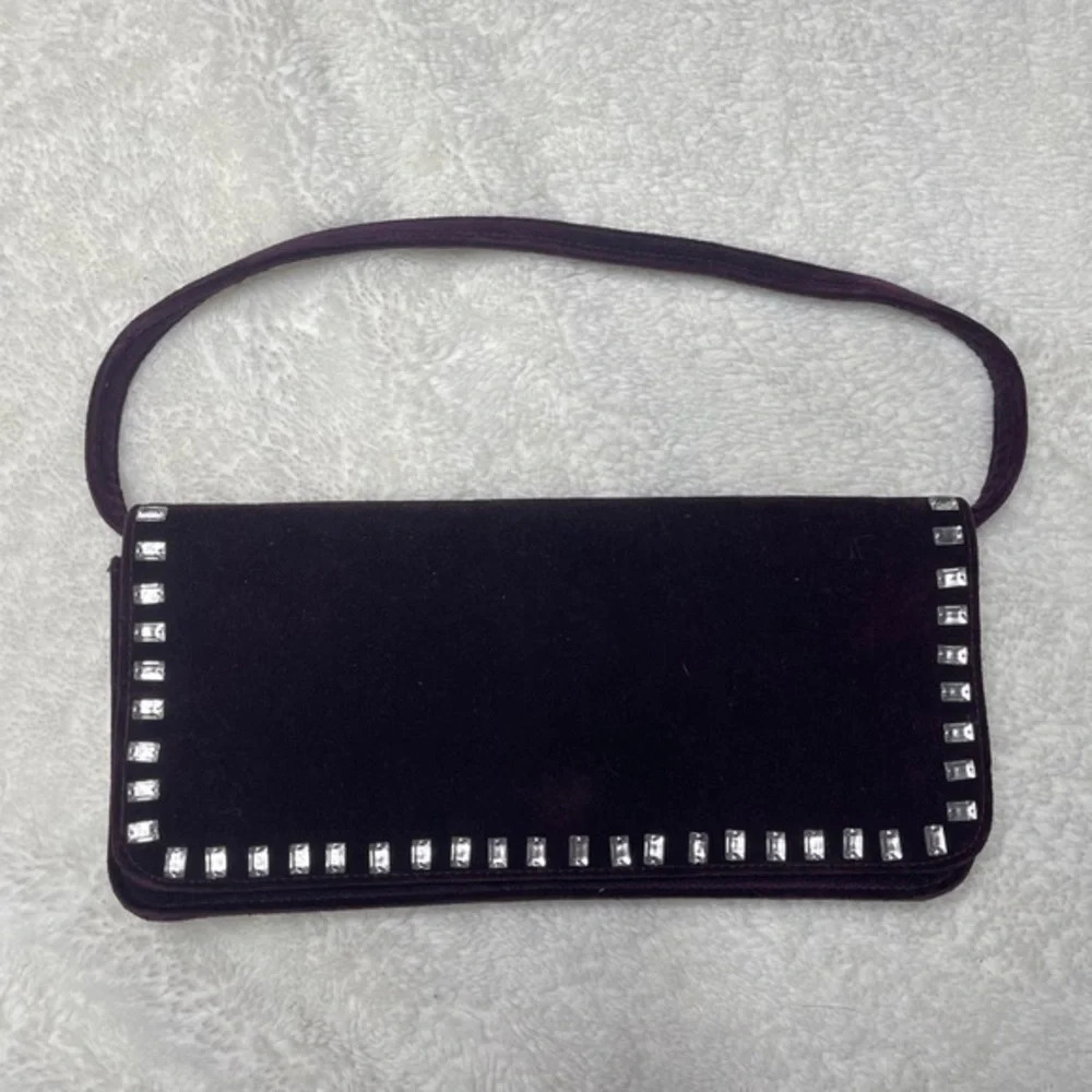 Cute Purple Studded Velvet Y2K Victoria’s Secret purse